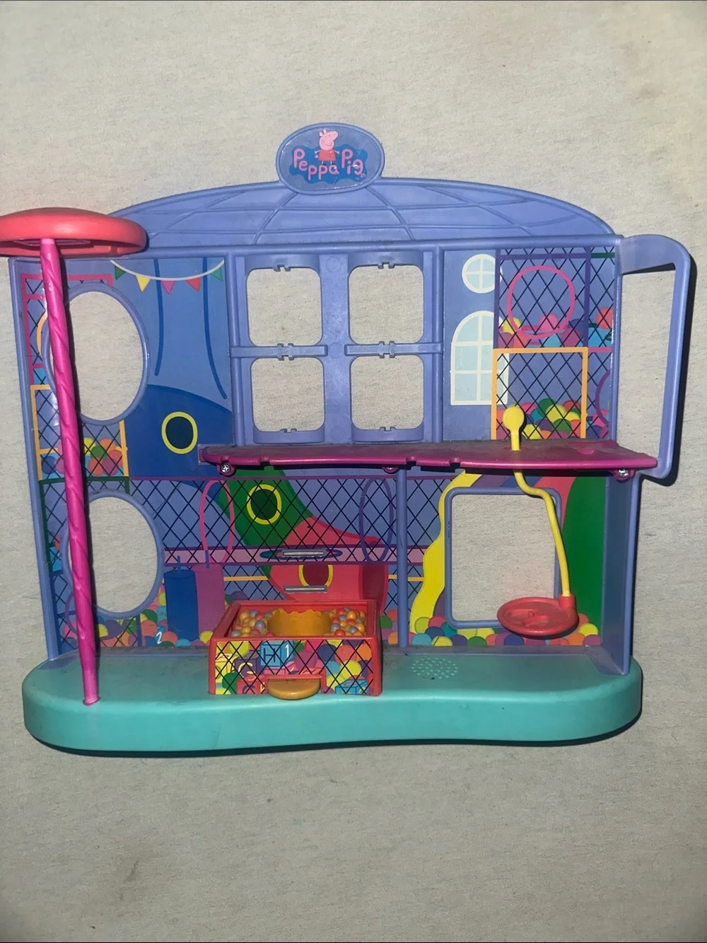 Kids Peppa Pig Playset - Purple and Teal Playset Toy